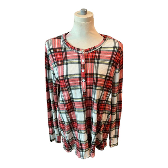 Show me your Mumu tunic plaid top size large - Picture 1 of 5